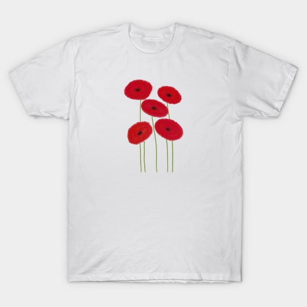 poppies, watercolor drawing T-Shirt by Kuchinska design